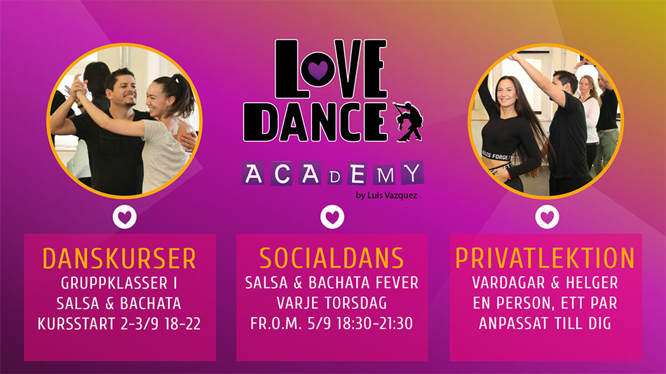 EVENT events 2024 Love Dance Festival, Social dans, Danskurser, Privatlektioner Salsa, Bachata